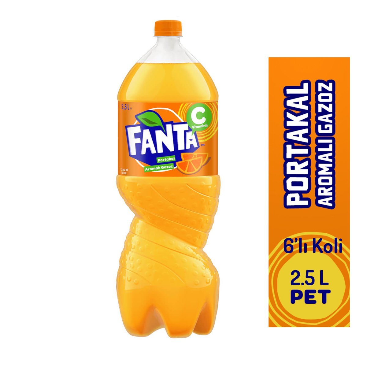 Fanta Portakal Aromalı Gazoz 2.5 L 6'lı Koli