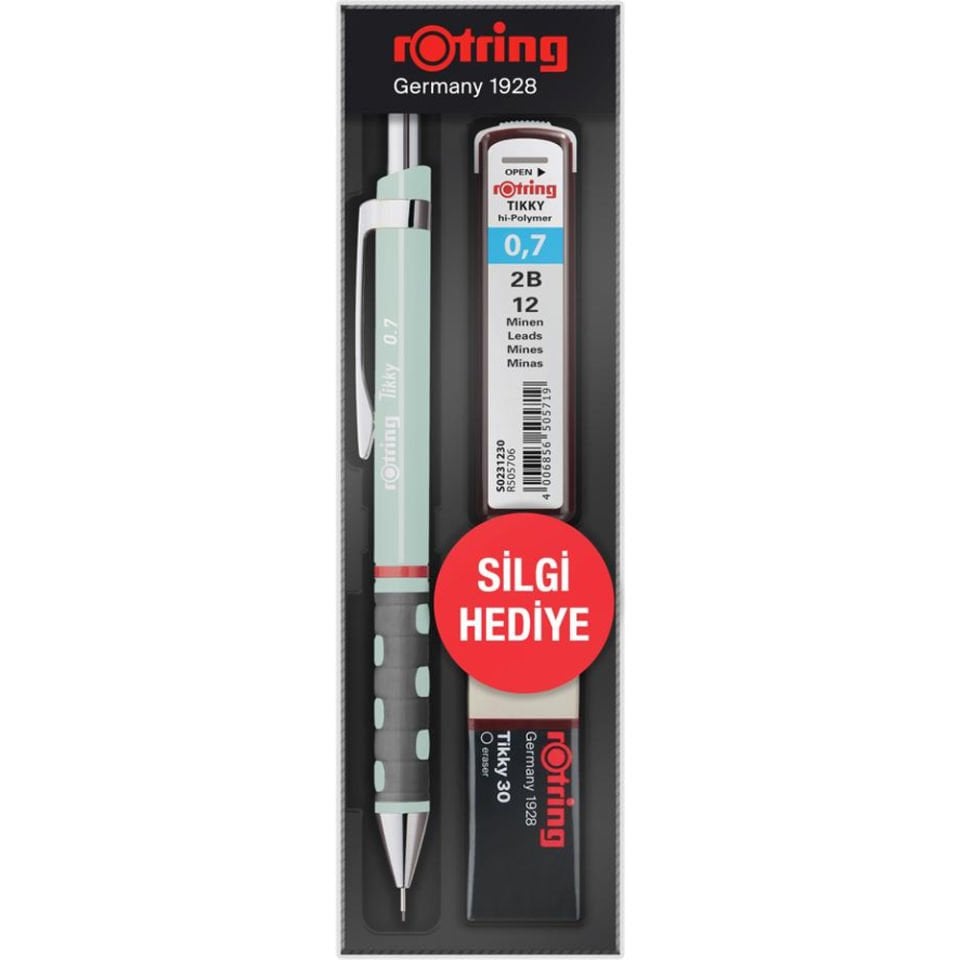 Rotring Okul Seti Tıkky Min Silgi 3 LÜ 0.7 MM Opal Mavi RO-KK07-07-OPAL