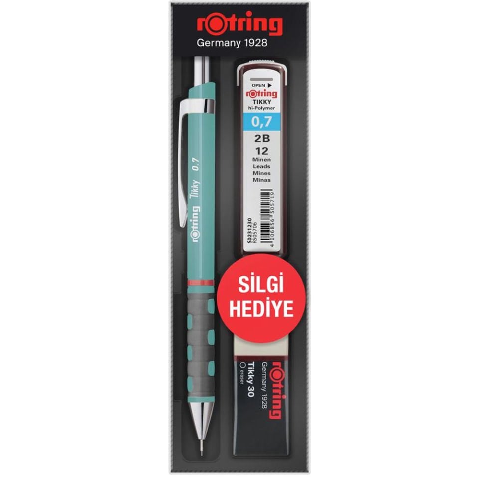 Rotring Okul Seti Tıkky Min Silgi 3 LÜ 0.7 MM Deniz Mavi RO-KK07-07-DNZMAVI