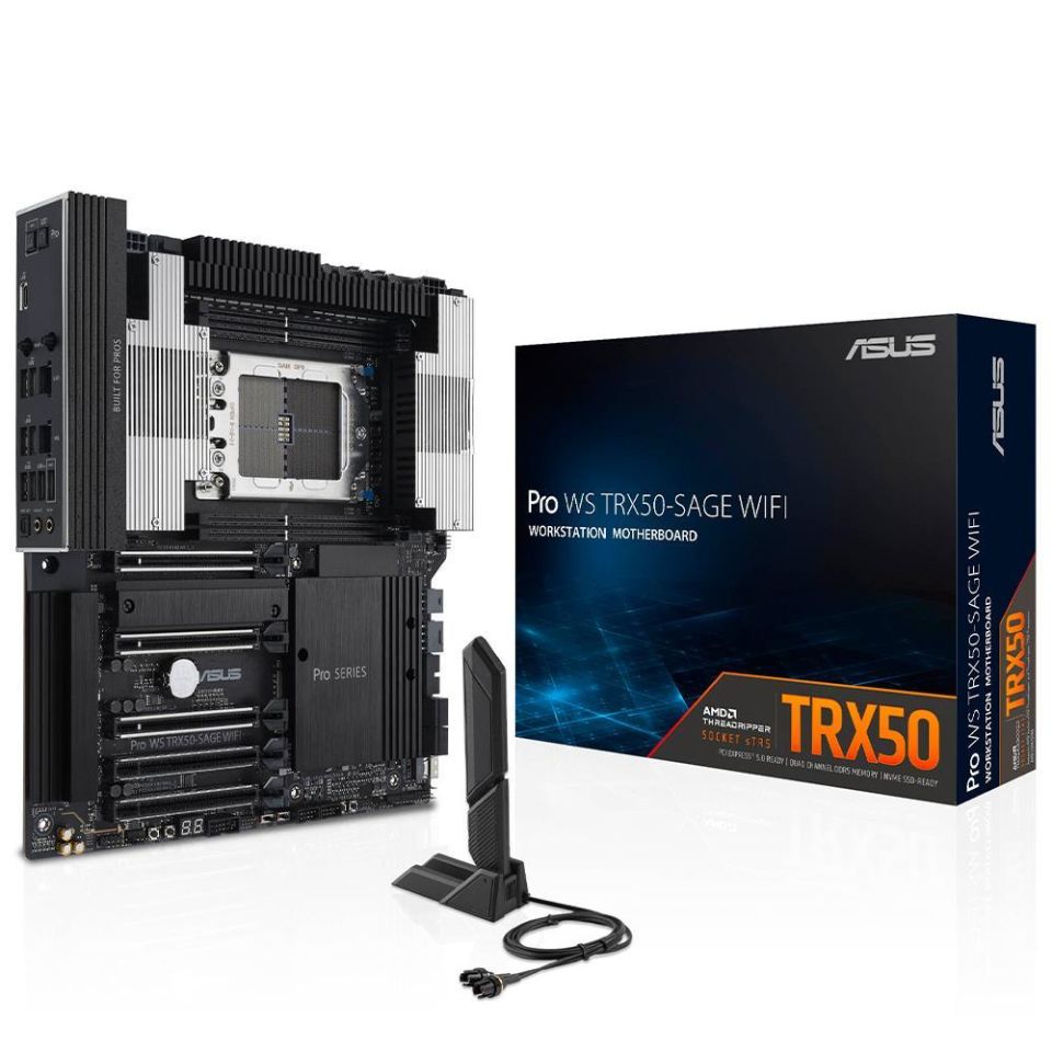 Asus PRO WS TRX50-SAGE WIFI DDR5 Soket TRX50 M.2 Wi-Fi EEB Anakart