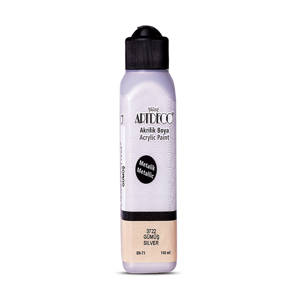 Artdeco Akrilik Boya 140 ML Metalik Gümüş 071R-3722