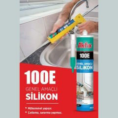 Akfix 100E Genel Amaçlı Silikon 280Ml Siyah