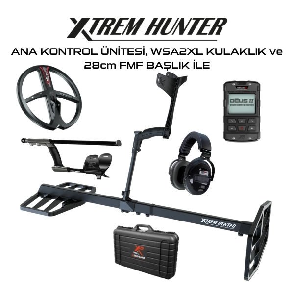 Xtrem Hunter -28 FMF Başlık, DEUS2 RC WSA2XL Kulaklık İle (Double Paket)