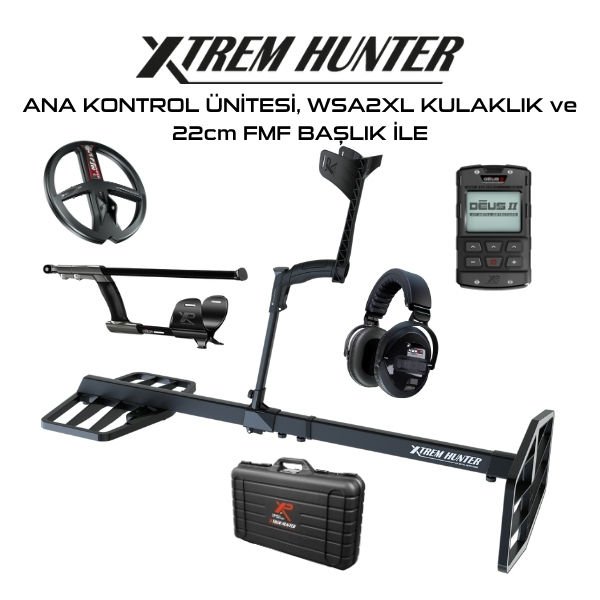 Xtrem Hunter -22 FMF Başlık, DEUS2 RC WSA2XL Kulaklık İle (Double Paket)