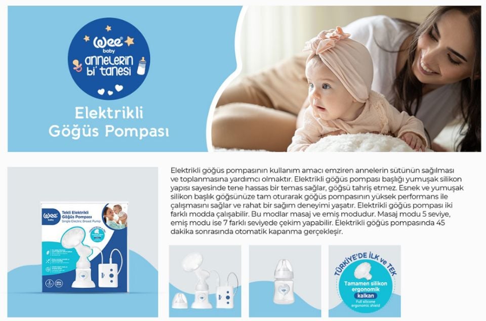 Wee Baby 444 Tekli Elektrikli Göğüs Pompası