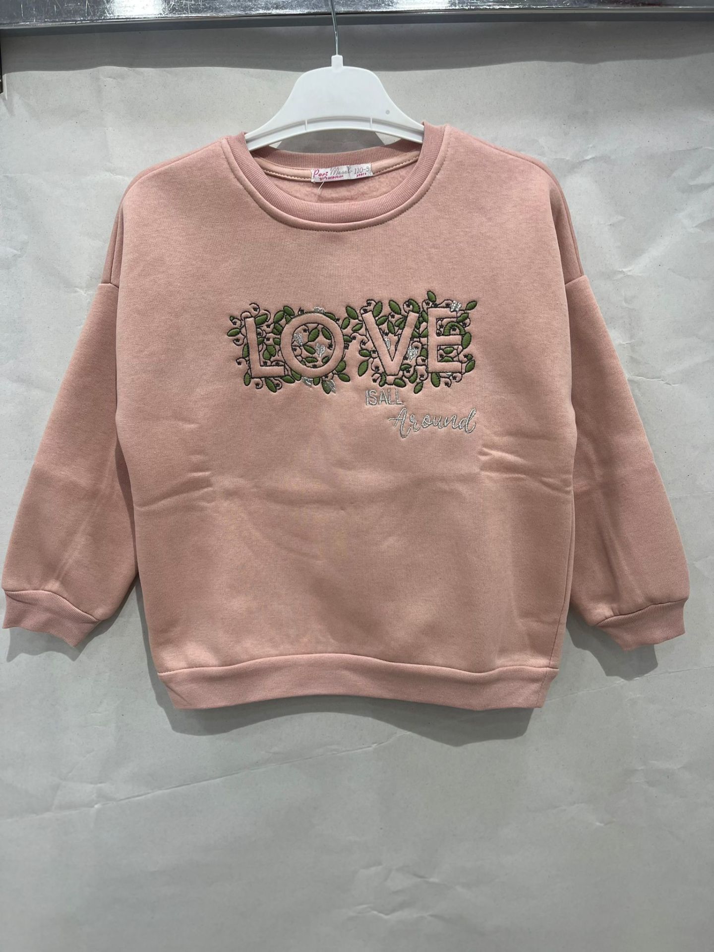 uğurböceğiçocuk Love Yazı Baskılı Kız Sweat 11993