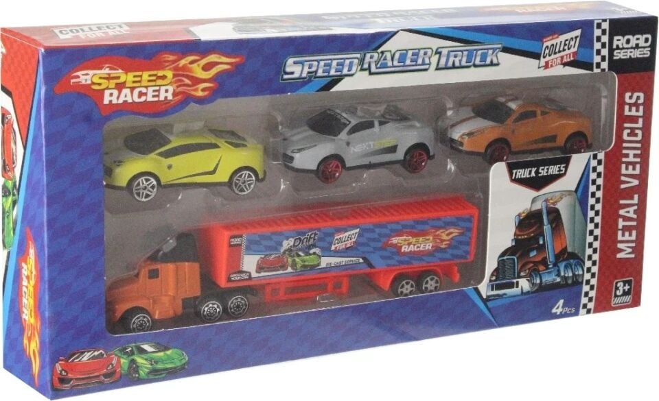 Toysan TOY-40 3'lü Speed Racer Metal Araba Oyuncak