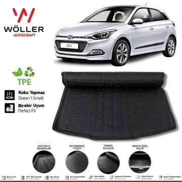 Hyundai i20 Bagaj Havuzu 2015 2020 Arası 3D Wöller Ultraflex Esnek