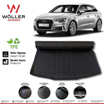 Audi A3 Hatchback Bagaj Havuzu 2013 2020 Arası 3D Wöller Ultraflex Esnek