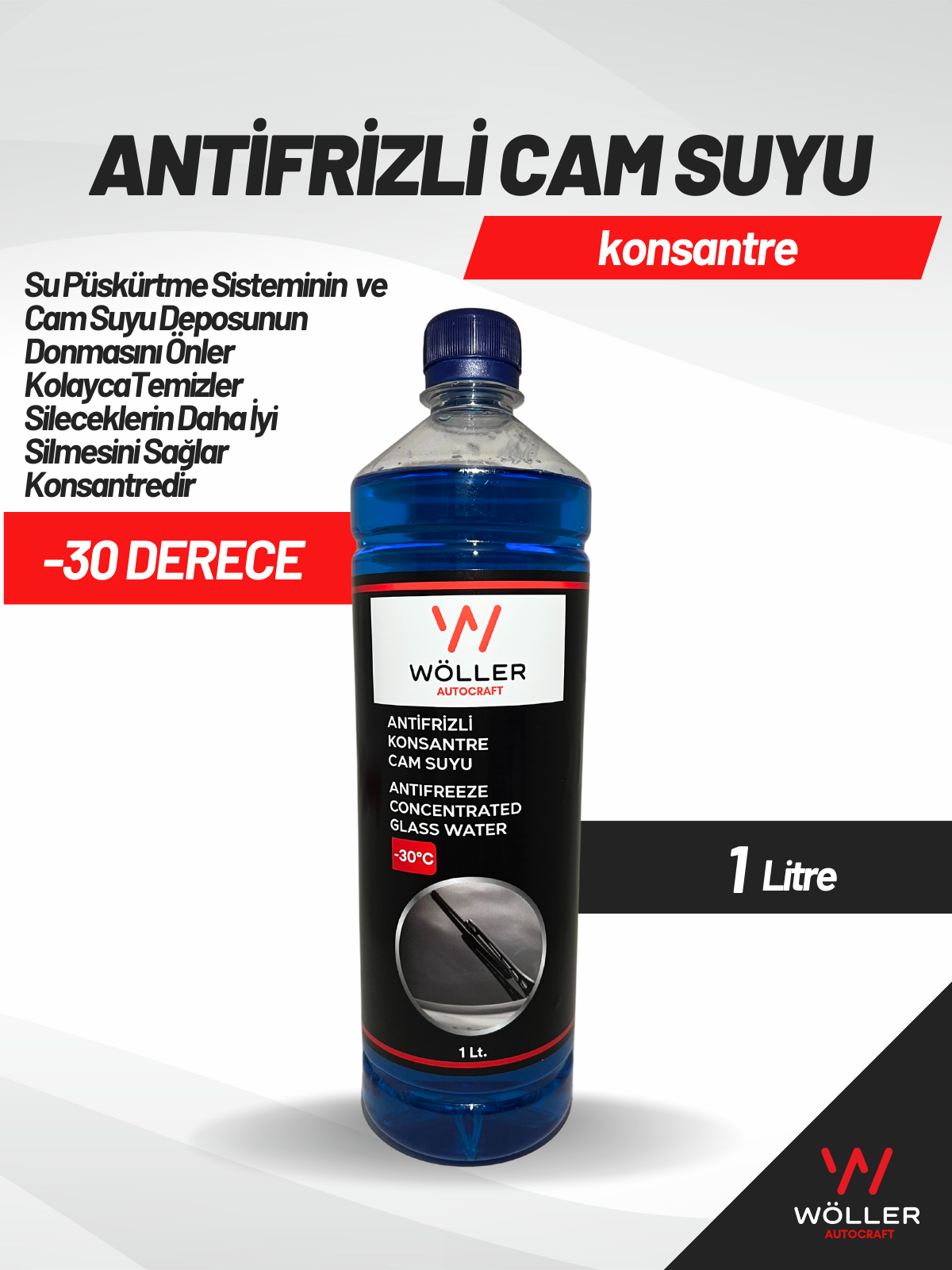 Wöller Antifrizli Cam Suyu Konsantre -30 Derece 1 Lt.