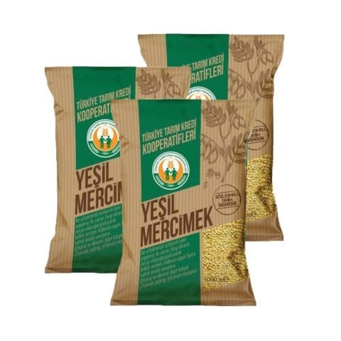 Tarım Kredi Birlik 1 kg Yeşil Mercimek x 3 adet