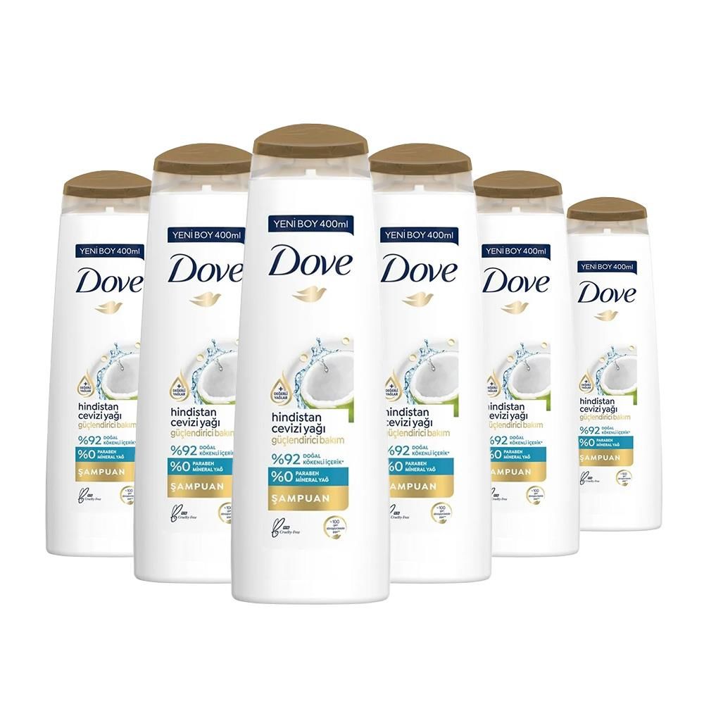Dove Saç Bakım Şampuanı Hindistan Cevizi Yağı x 6