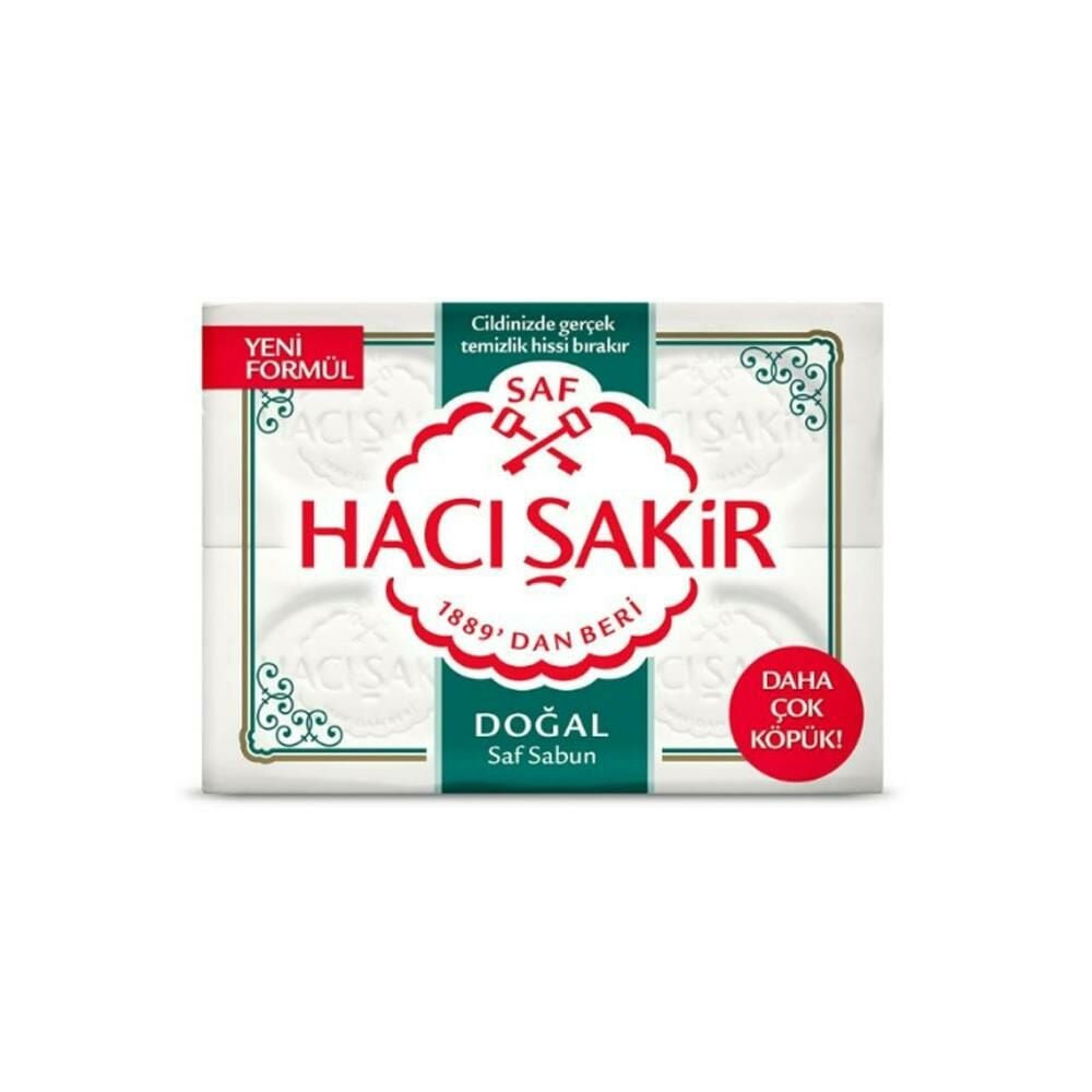 Hacı Şakir Doğal Saf Geleneksel Beyaz Sabun 4 x 200 gr