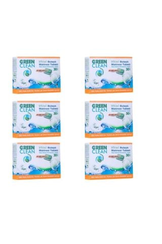 Green Clean Bulaşık Makinesi Organik Bitkisel Tablet 30 Adet x 6 Adet