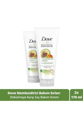 Dove Nemlendirici Bakım Sırları Dökülmeye Karşı Saç Bakım Kremi 170 ml x 2