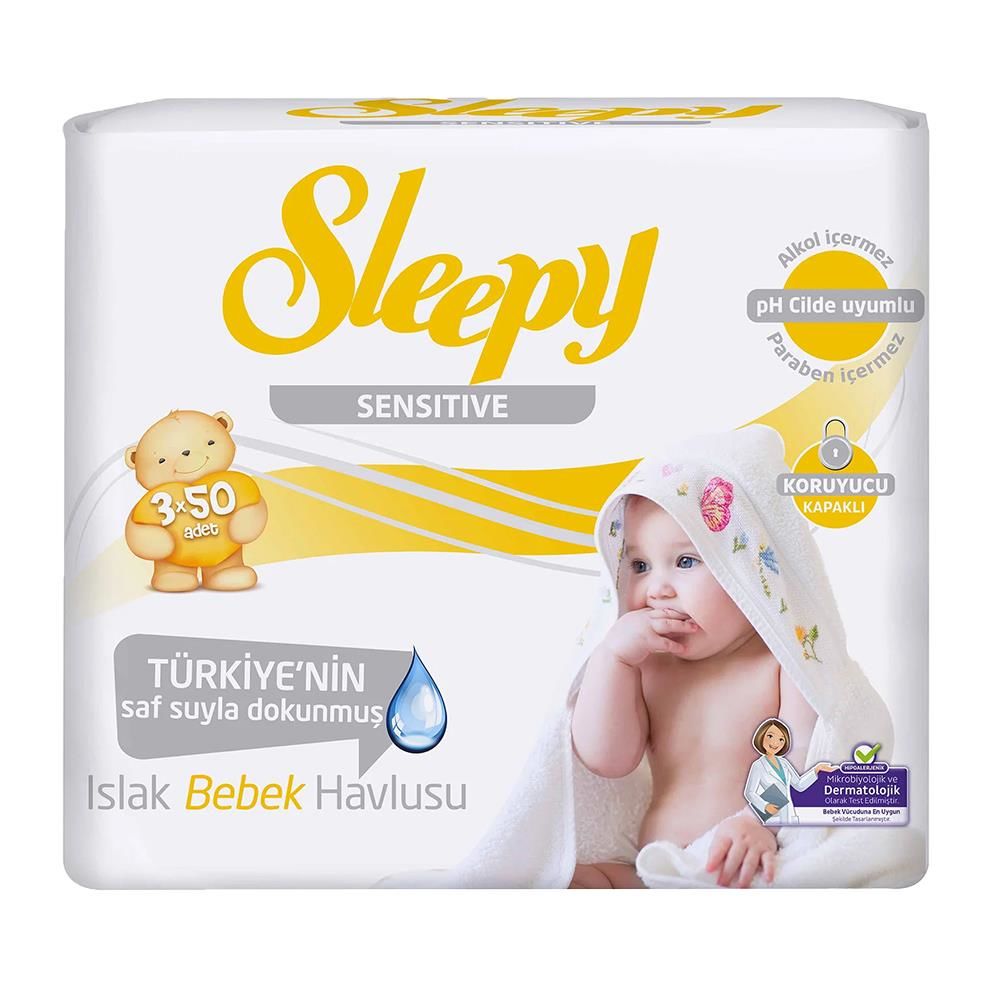 Sleepy Sensitive Islak Bebek Mendil 3 x 50 Adet