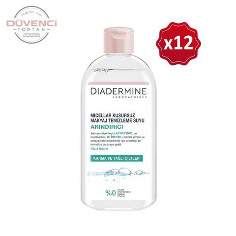 Diadermine Arındırıcı Micellar Kusursuz Makyaj Temizleme Suyu 400 ml x 12 Adet