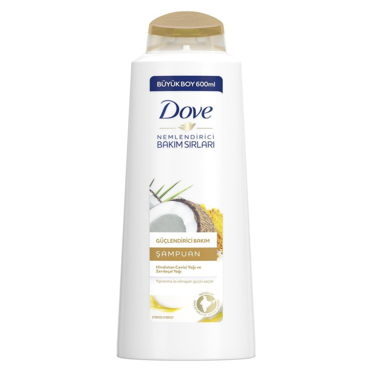 Dove Hindistan Cevizi Yağı ve Zerdeçal Yağlı Şampuan 600 ml x 4