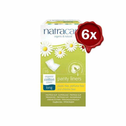 Natracare Organic Cotton Cover Long 16 Adet x 6