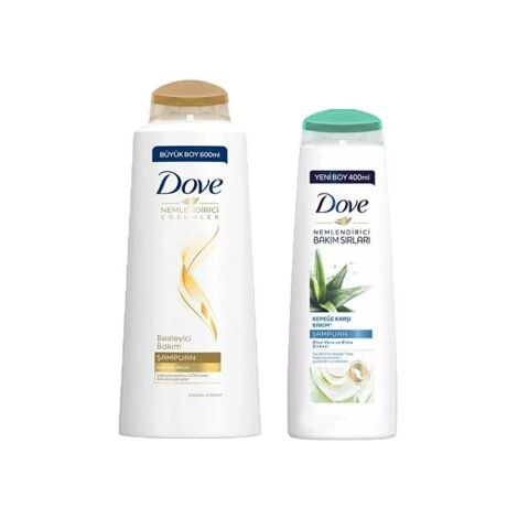Dove Bakım Şampuanı Nemlendirici & Besleyici ve Aloe Vera Kepek Karşıtı