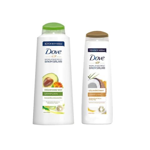 Dove Şampuan Avokado ve Kalendula Özlü ve Bakım Şampuanı Hindistan Cevizi Yağlı
