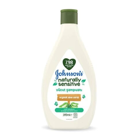 Johnson's Naturally Sensitive Aloe Veralı Bebek Vücut Şampuanı 395ml