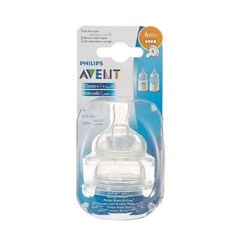 Philips Avent Klasik Anti-Kolik Hızlı Akış Biberon Emziği 4 Delik 2'li 6 Ay+