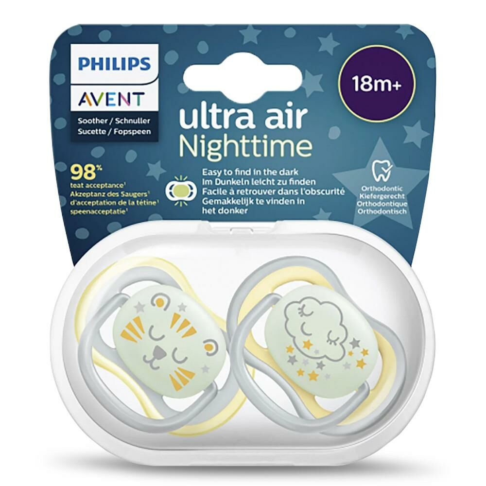 Philips Avent Ultra Air Night Silikon Emzik 2'li 18+ Ay