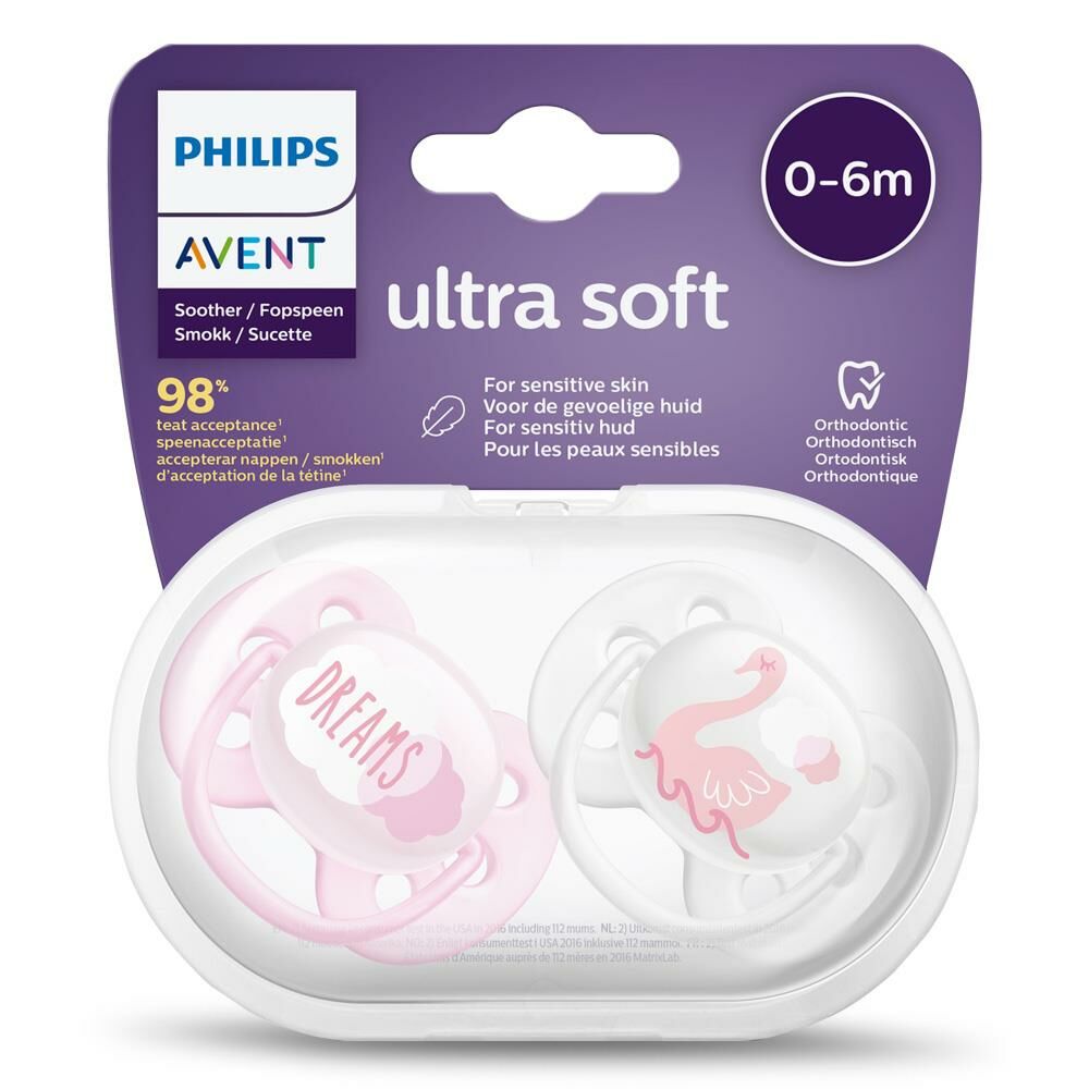 Philips Avent Ultra Soft Emzik 2'li 0-6 Ay Kız