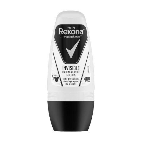 Rexona Men Invisible On Black + White Antiperspirant Roll On 50 ml