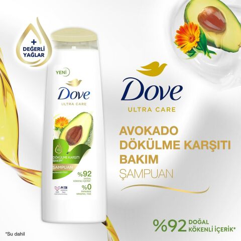 Dove Ultra Care Dökülme Karşıtı Avokado Özü Şampuan 400 ml