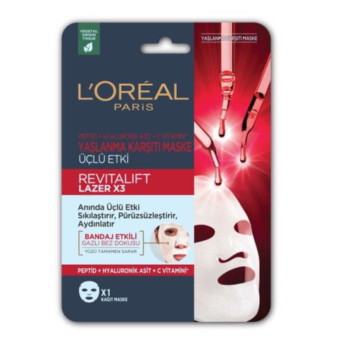 Loreal Paris Revitalift Lazer X3 Yaşlanma Karşıtı Maske 28 gr