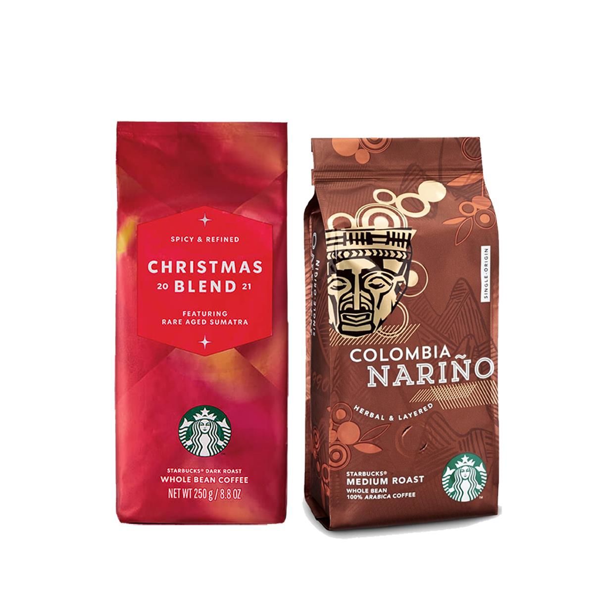 Starbucks Christmas Blend 2021 Sumatra ve Colombia Narino Çekirdek Kahve