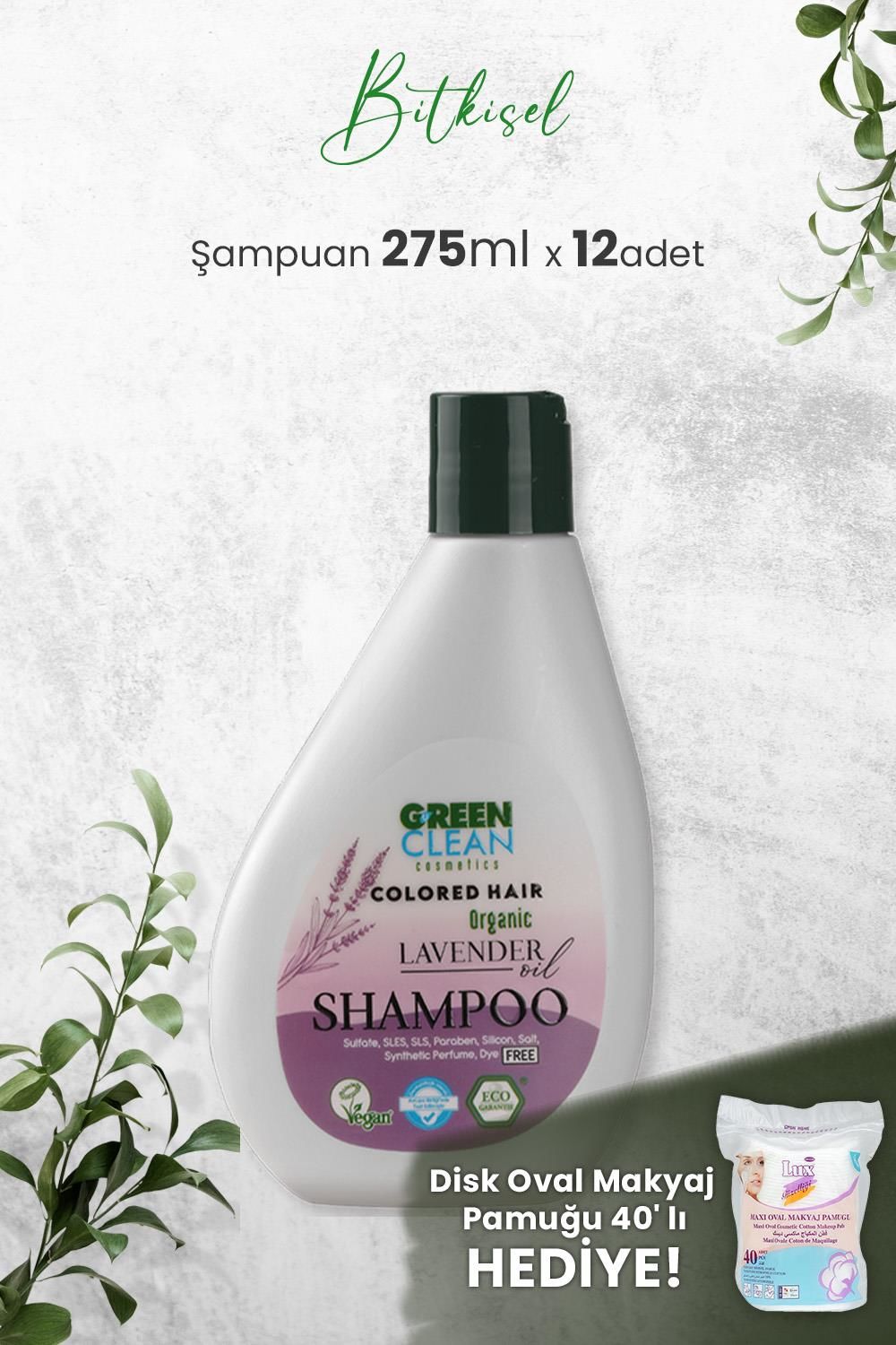 Green Clean Şampuan Lavender 275 ml x 12 Adet ve Hediyeli