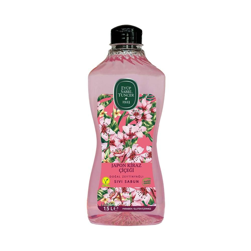 Eyüp Sabri Tuncer Doğal Zeytinyağlı Sıvı Sabun Japon Kiraz Çiçeği 1500 ML