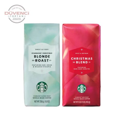 Starbucks Christmas 2021 Blonde Roast Sun Dried N Washed Ethiopia ve Rare Aged Sumatra Çekirdek Kahve 250 Gram