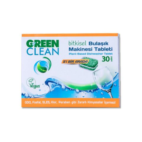 Green Clean Bitkisel Bulaşık Makinesi Tableti 30 Adet