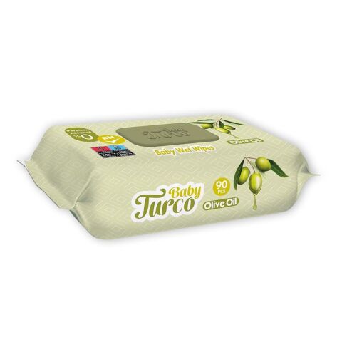 Baby Turco Bebek Islak Havlu Olive Oil 90' lı