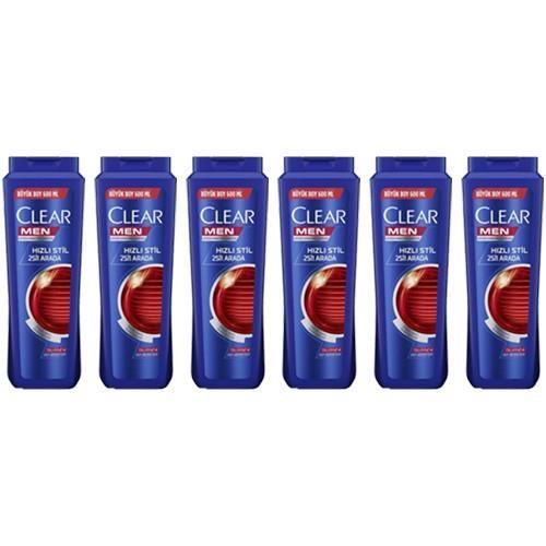 Clear Kepeğe Karşı Etkili Hızlı Stil 2'si 1 Arada Şampuan 600 ML x 6