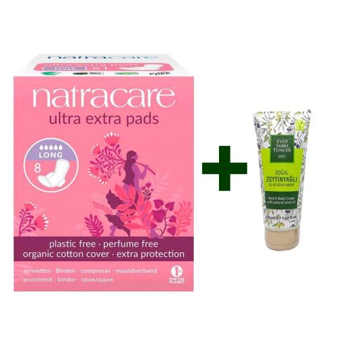 Natracare Ultra Ekstra Ped Long 8 Adet + Krem Hediyeli