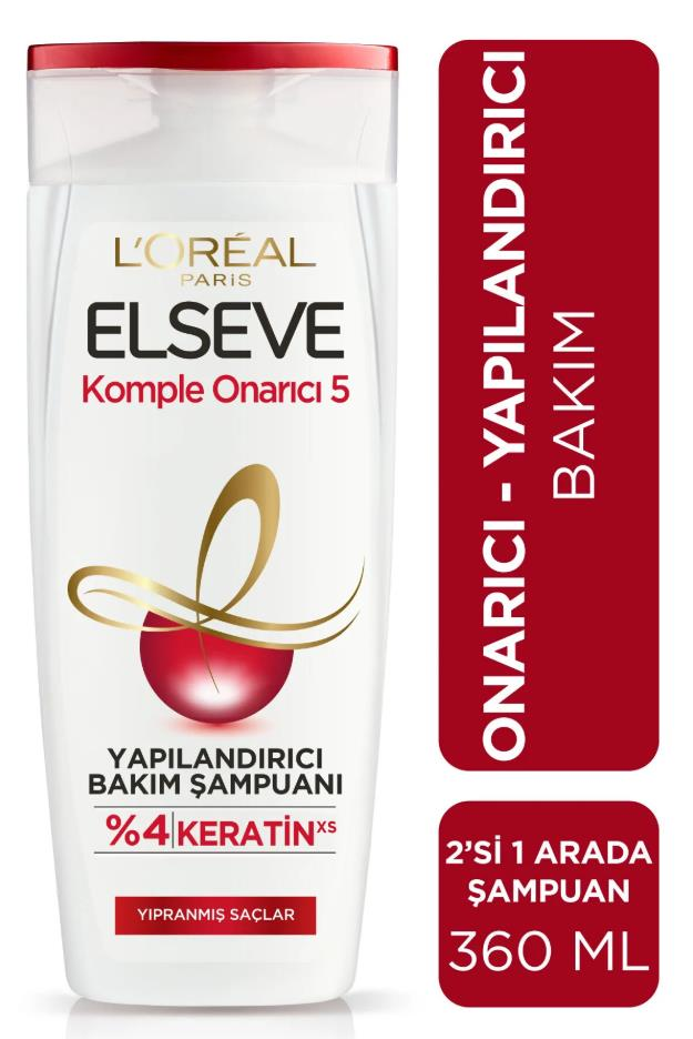 Elseve Komple Onarıcı 5 2 si 1 Arada Yapılandırıcı Şampuan 360 ml