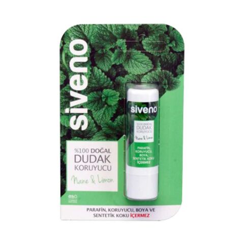 Siveno %100 Doğal Dudak Koruyucu Nane&Limon 6 gr