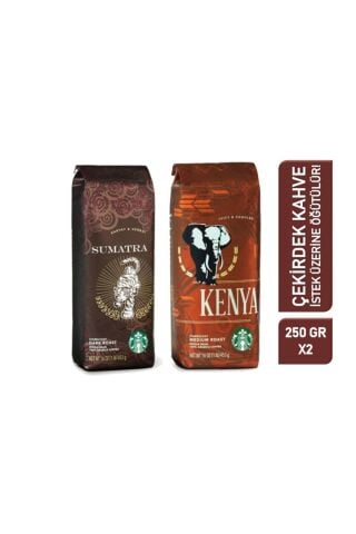 Starbucks Sumatra ve Kenya 250 gr Çekirdek Kahve (2 Paket)