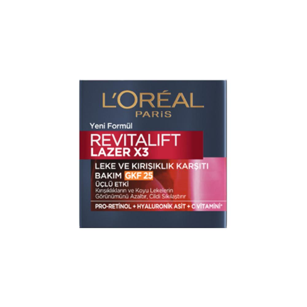 Loreal Paris Revitalift Lazer X3 Leke ve Kırışıklık Karşıtı Bakım GKF25