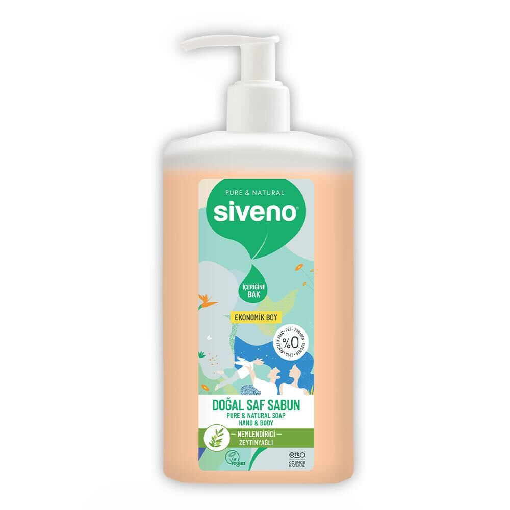 Siveno Doğal Saf Sıvı Sabun Zeytinyağlı 1 lt