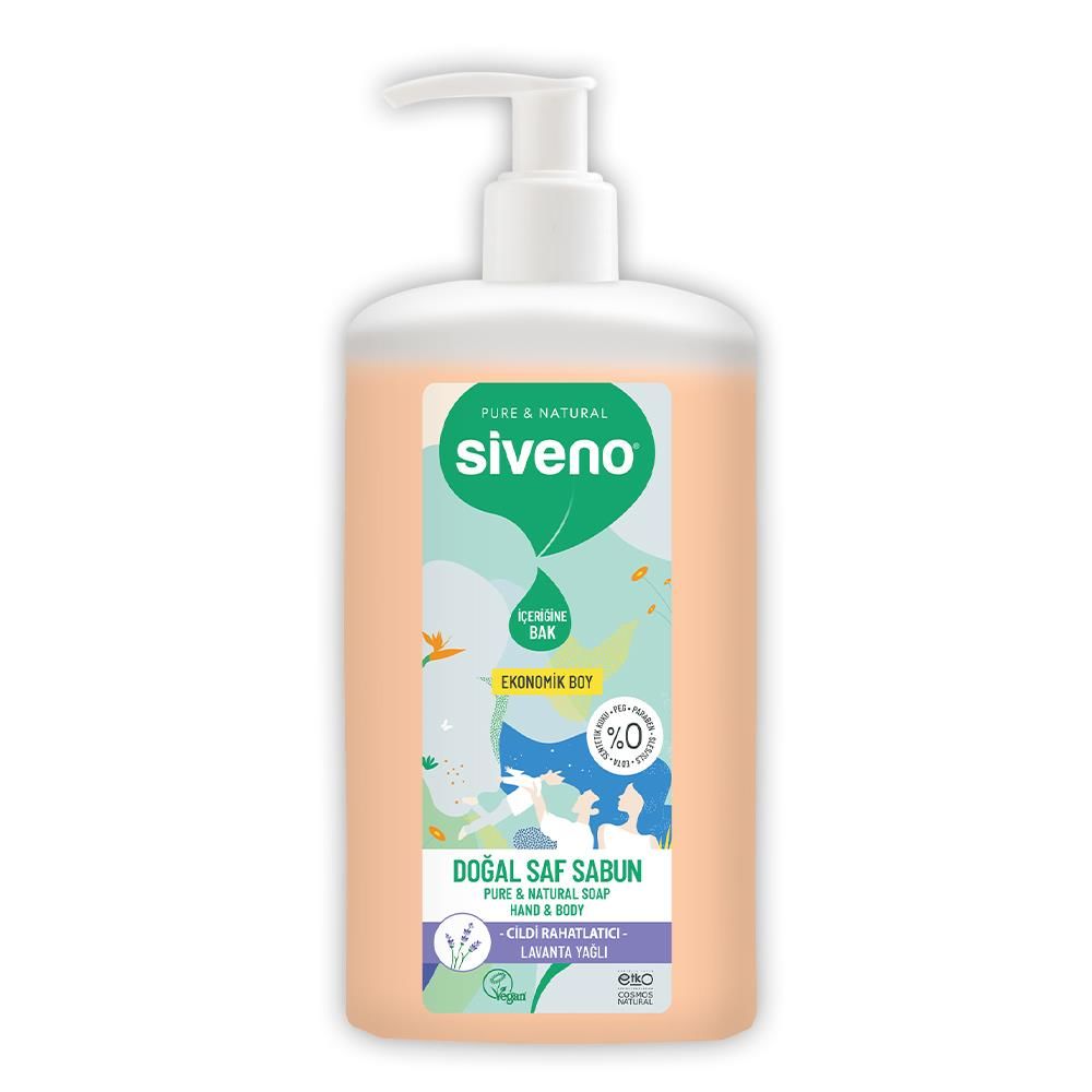 Siveno Doğal Saf Sıvı Sabun Lavanta Yağlı 1 lt