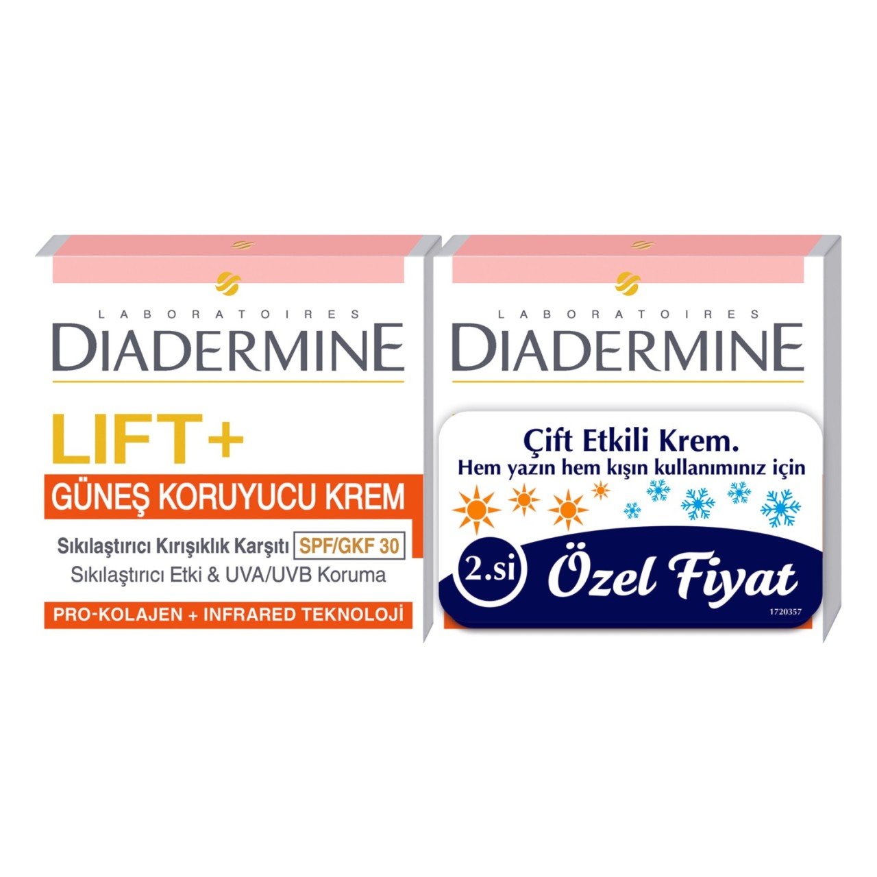 Diadermine Lift+Sun Protect Bakım Kremi 2'li 50 Ml + 50 Ml