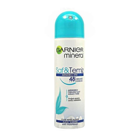 Garnier Mineral Saf ve Temiz Sprey Deodorant 48 Saat 150 ML