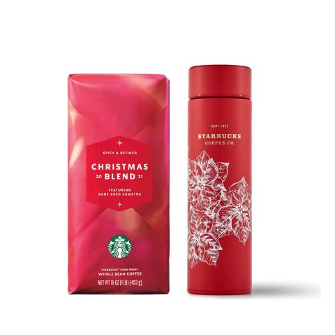 Starbucks Christmas Blend 2021 Rare Aged Sumatra Çekirdek Kahve Termos Hediyeli