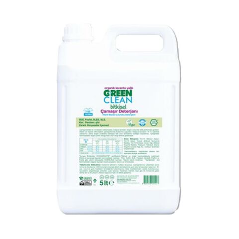 Green Clean Bitkisel Çamaşır Deterjanı Lavanta Yağlı 5 lt